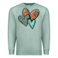 Seafoam western love hearts Premium Sweatshirt - MaliasSmallBusiness