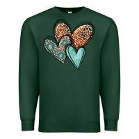 Sports Green western love hearts Premium Sweatshirt - MaliasSmallBusiness