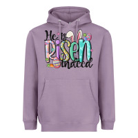 Lavender he is risen indeed Heavyweight Hoodie - MaliasSmallBusiness