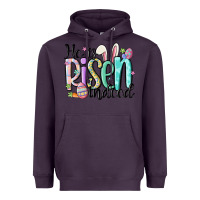 Plum he is risen indeed Heavyweight Hoodie - MaliasSmallBusiness