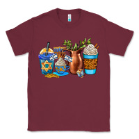 Burgundy hannukah coffee cups Classic Tee - AdoDesignShop