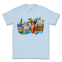 Dusty Blue hannukah coffee cups Classic Tee - AdoDesignShop