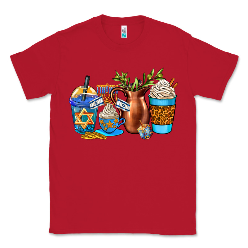 Hannukah Coffee Cups Classic Tee by AdoDesignShop | Teevron