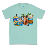 Seafoam hannukah coffee cups Classic Tee - AdoDesignShop
