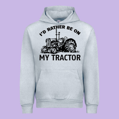 I D Rather Be On My Tractor Urban Hoodie Designed By Bettercallsaul