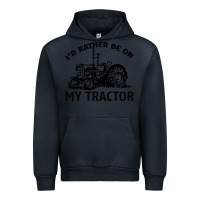 Navy I D Rather Be On My Tractor Urban Hoodie - Bettercallsaul
