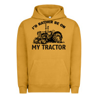 Pigment Peanut Butter I D Rather Be On My Tractor Urban Hoodie - Bettercallsaul