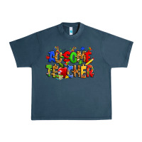 Midnight Navy ausome autism teacher Urban Heavy Tee - Zillion Design Studio