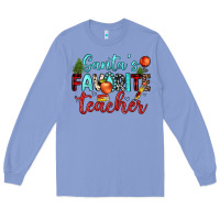 Colony Blue santa s favorite teacher Long Sleeve Tee - JahusDesignShop