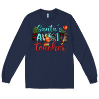 Navy santa s favorite teacher Long Sleeve Tee - JahusDesignShop