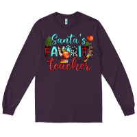 Plum santa s favorite teacher Long Sleeve Tee - JahusDesignShop