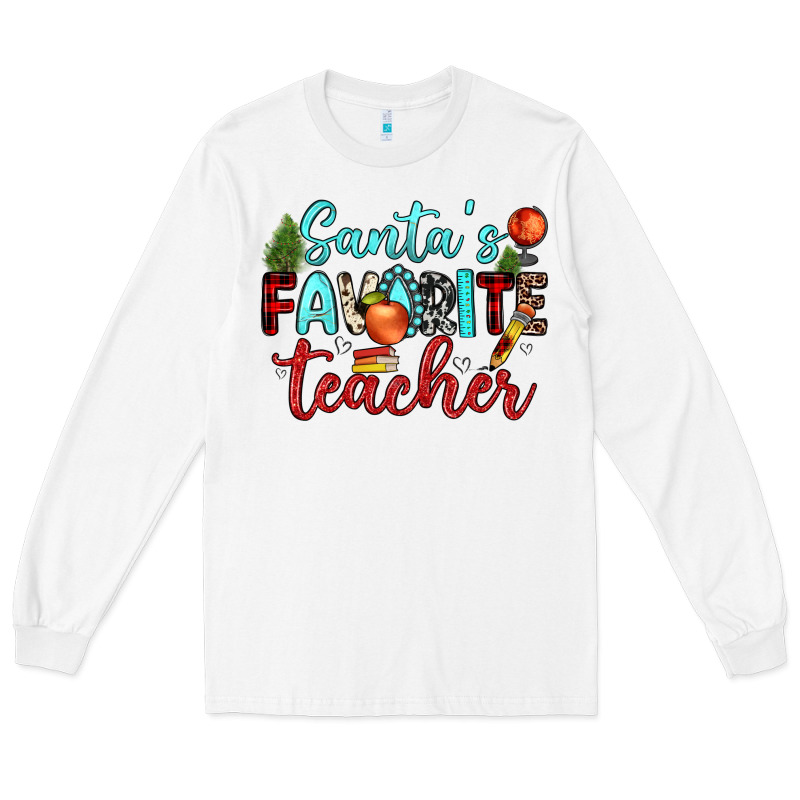 Santa S Favorite Teacher Long Sleeve Tee by JahusDesignShop | Teevron