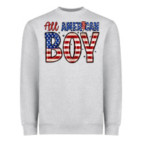 Heather Grey all American boy Heavyweight Sweatshirt - Zillion Design Studio