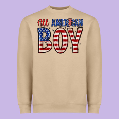 All American Boy Heavyweight Sweatshirt Designed By Zillion Design Studio