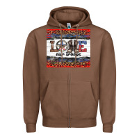 Chestnut armed forces day love our troops Zipper Hoodie - Artiststas