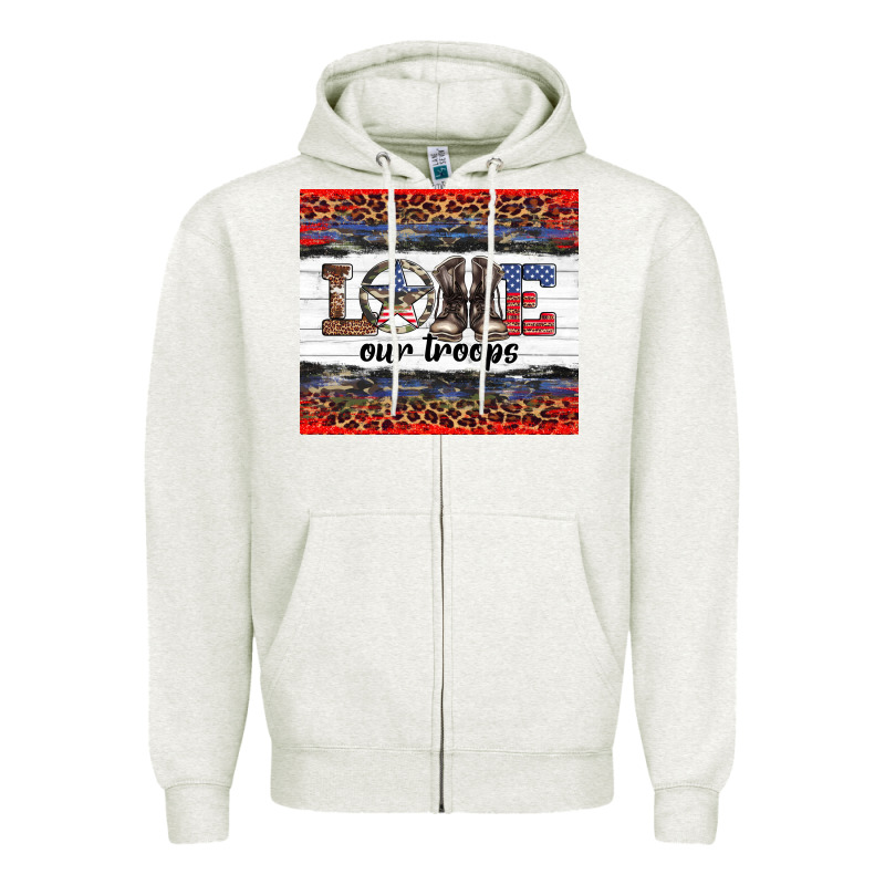 Armed Forces Day Love Our Troops Zipper Hoodie by Artiststas | Teevron