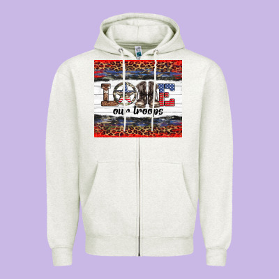 Armed Forces Day Love Our Troops Zipper Hoodie Designed By Artiststas