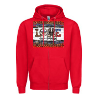 Red armed forces day love our troops Zipper Hoodie - Artiststas