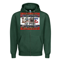 Sports Green armed forces day love our troops Zipper Hoodie - Artiststas
