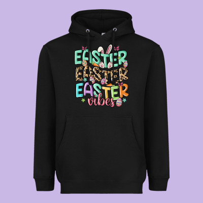 Easter Vibes Heavyweight Hoodie Designed By Maliassmallbusiness
