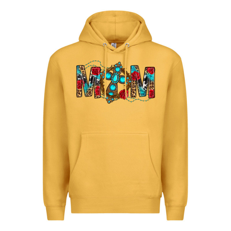 Western Mom With Cross Premium Hoodie by BundleAndBundleShop | Teevron