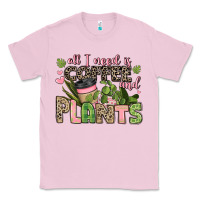 Bubblegum Pink all i need is coffee and plants Classic Tee - JahusDesignShop