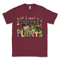Burgundy all i need is coffee and plants Classic Tee - JahusDesignShop
