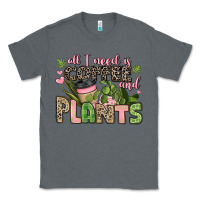 Charcoal Heather all i need is coffee and plants Classic Tee - JahusDesignShop
