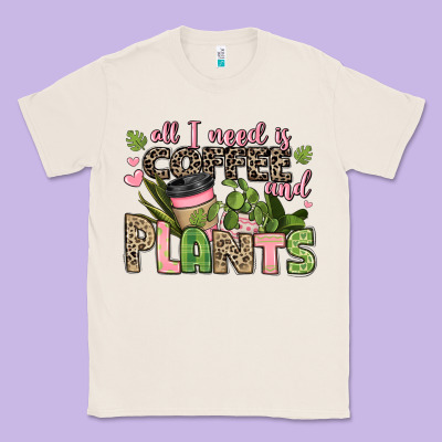 All I Need Is Coffee And Plants Classic Tee Designed By Jahusdesignshop