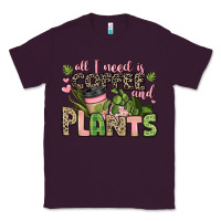 Plum all i need is coffee and plants Classic Tee - JahusDesignShop