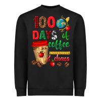 Black 100 days of coffee and chaos Heavyweight Sweatshirt - texasbilliewilder