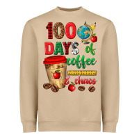 100 Days Of Coffee And Chaos Heavyweight Sweatshirt | Teevron
