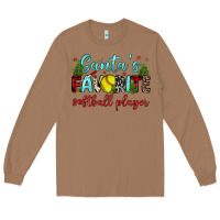 Santa S Favorite Softball Player Long Sleeve Tee | Teevron