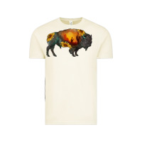 Vintage Arctic sunflower bison Vintage Tee - RanaPortraitStore