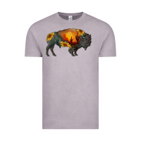 Vintage Zinc sunflower bison Vintage Tee - RanaPortraitStore