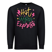 Black hot mess express Premium Sweatshirt - MaliasSmallBusiness