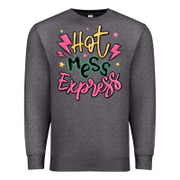 Charcoal Heather hot mess express Premium Sweatshirt - MaliasSmallBusiness
