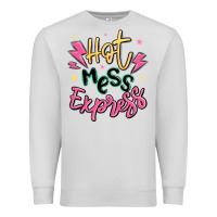 Dove Grey hot mess express Premium Sweatshirt - MaliasSmallBusiness