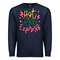 Navy hot mess express Premium Sweatshirt - MaliasSmallBusiness