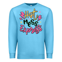 Ocean Blue hot mess express Premium Sweatshirt - MaliasSmallBusiness