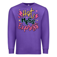 Purple hot mess express Premium Sweatshirt - MaliasSmallBusiness