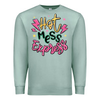 Seafoam hot mess express Premium Sweatshirt - MaliasSmallBusiness