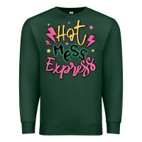 Sports Green hot mess express Premium Sweatshirt - MaliasSmallBusiness
