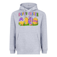 Heather Grey hoppy easter Heavyweight Hoodie - MaliasSmallBusiness