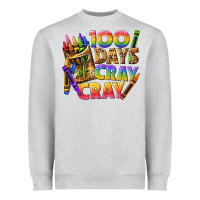 Heather Grey 100 days of cray cray tbw Heavyweight Sweatshirt - texasbilliewilder