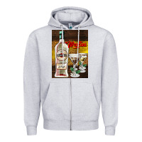 Heather Grey martini Zipper Hoodie - AdoDesignShop