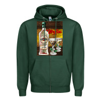 Sports Green martini Zipper Hoodie - AdoDesignShop