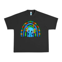 Pigment Black autism elephant rainbow Urban Heavy Tee - Zillion Design Studio