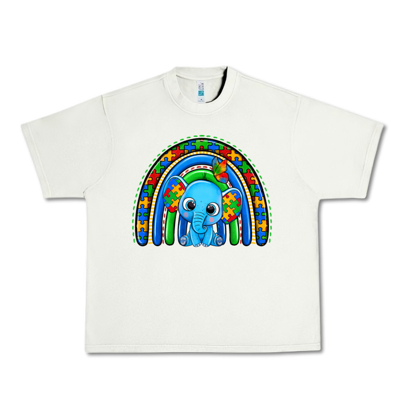 Autism Elephant Rainbow Urban Heavy Tee by Zillion Design Studio | Teevron