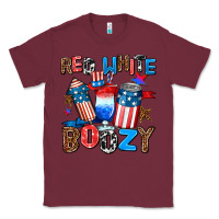 Burgundy red white boozy Classic Tee - AdoDesignShop